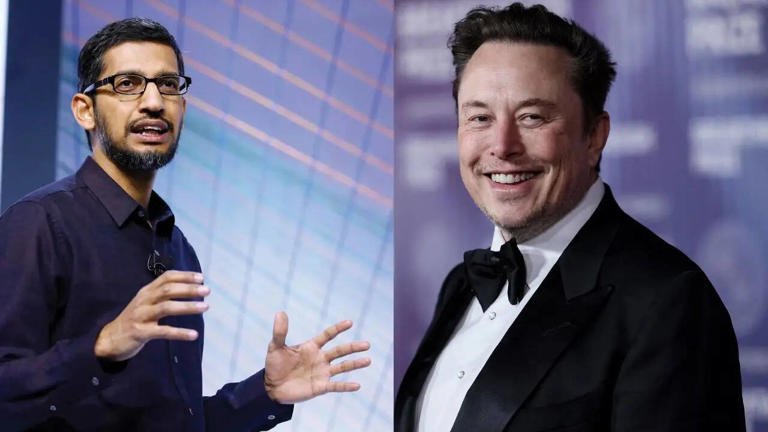 SamacharToday.co.in - गूगल CEO का अंतरिक्ष डेटा केंद्र लक्ष्य, मस्क की प्रतिक्रिया - Image Credited by Times Now