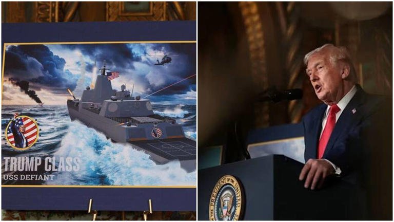 SamacharToday.co.in - ट्रंप ने की अपनी नौसेना के नए 'गोल्डन फ्लीट' की घोषणा - Image Credited by The Financial Express