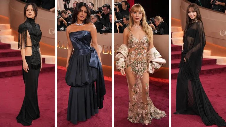 SamacharToday.co.in - गोल्डन ग्लोब्स 2026: प्रियंका चोपड़ा और लिसा ने बिखेरा जलवा - Image Credited by Times NOW