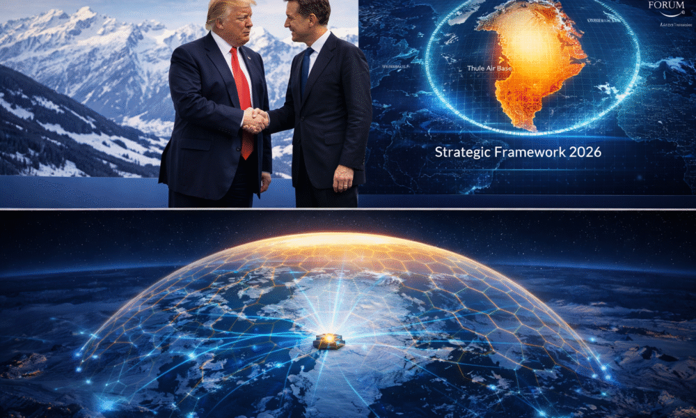 SamacharToday.co.in - नाटो समझौते के बाद ट्रंप ने ग्रीनलैंड शुल्क खतरा रद्द किया - AI Generated Image