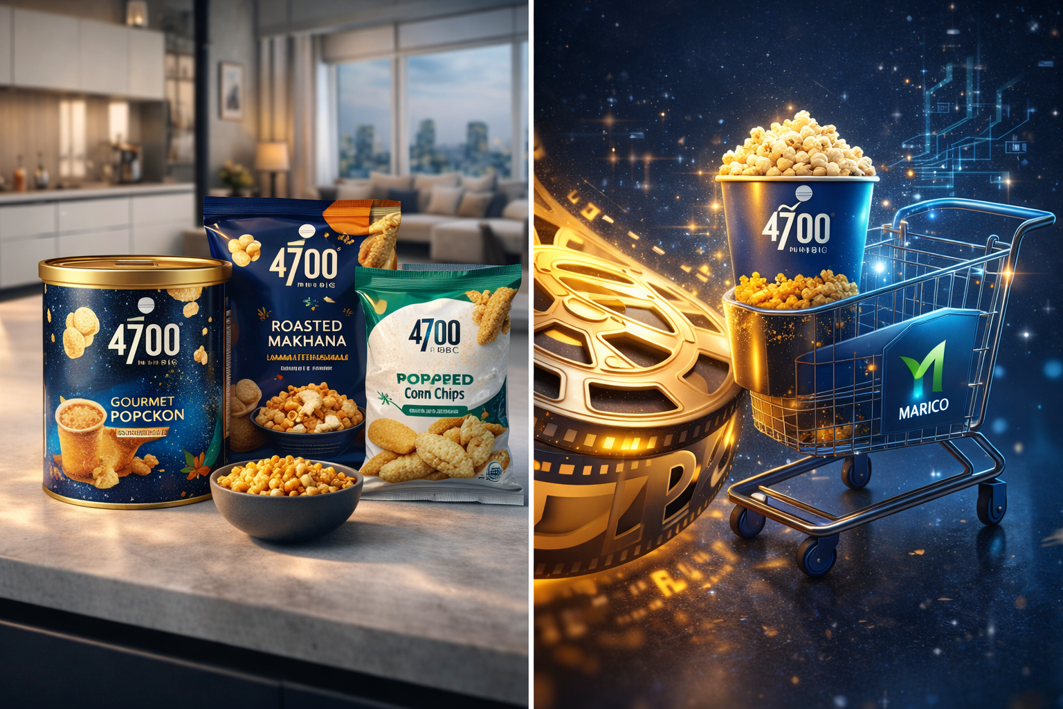 SamacharToday.co.in - पीवीआर आइनॉक्स का 4700BC से निकास; मारिको ने ₹226.8 करोड़ में ब्रांड खरीदा - AI Generated Image