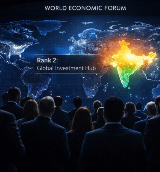 SamacharToday.co.in - भारत दुनिया का दूसरा सबसे लोकप्रिय निवेश गंतव्य बना - AI Generated Image