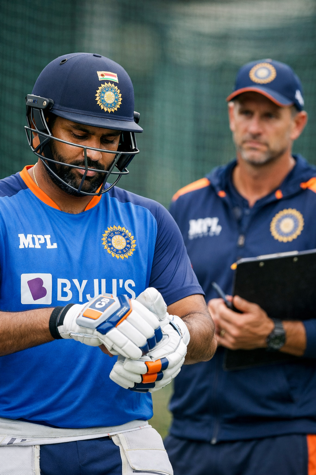 SamacharToday.co.in - मैनेजमेंट बनाम 'हिटमैन' कोच पर बरसे मनोज तिवारी - Image Generated AI