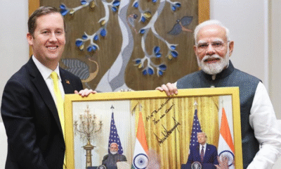 SamacharToday.co.in - नई शुरुआत या बड़ा संकट 500% टैरिफ खतरे के बीच अमेरिकी राजदूत सर्जियो गोर दिल्ली पहुंचे - Image Credited by Times NOW