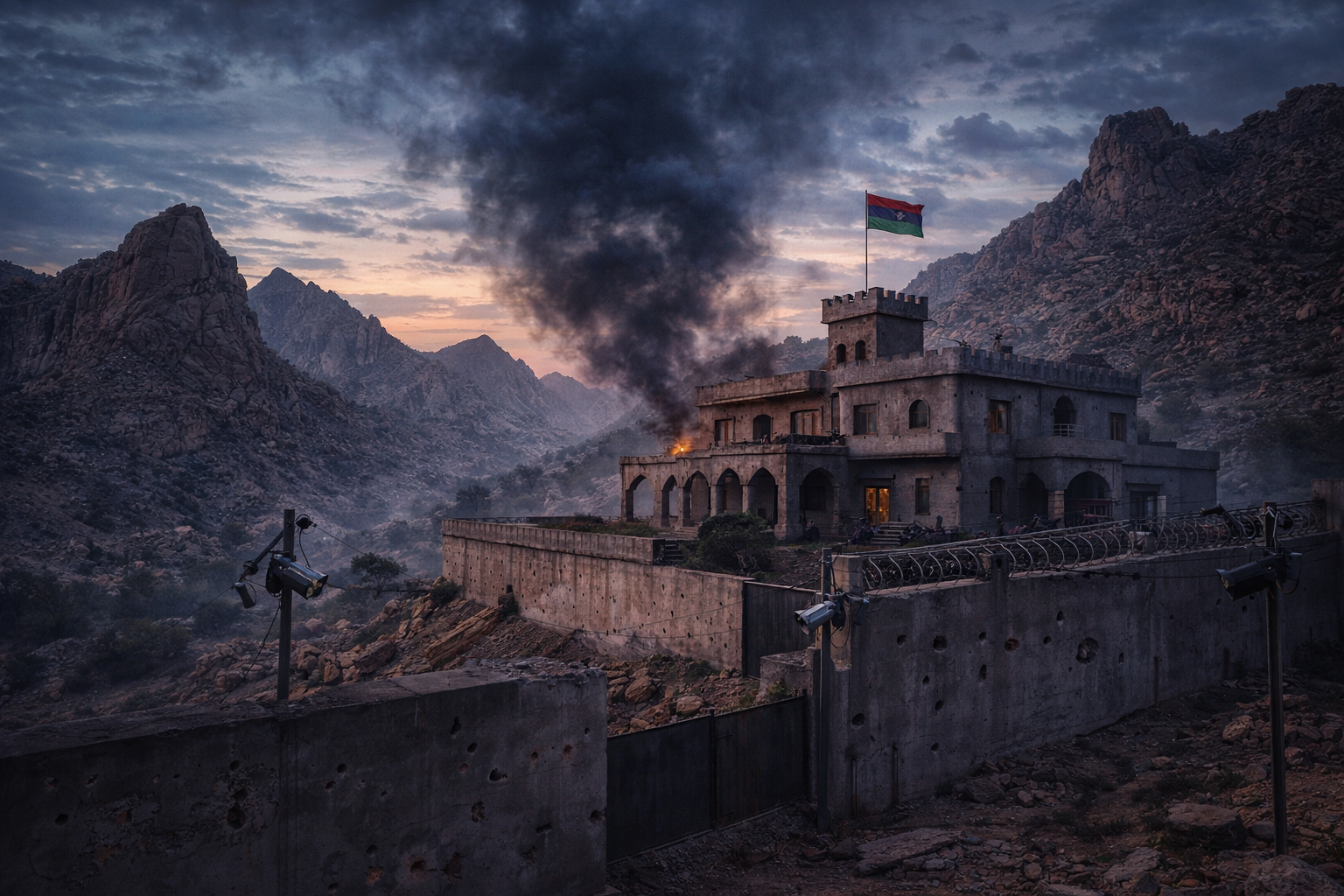 SamacharToday.co.in - अंतिम उत्तराधिकारी का पतन लीबिया में सैफ अल-इस्लाम गद्दाफी की हत्या - AI Generated Image