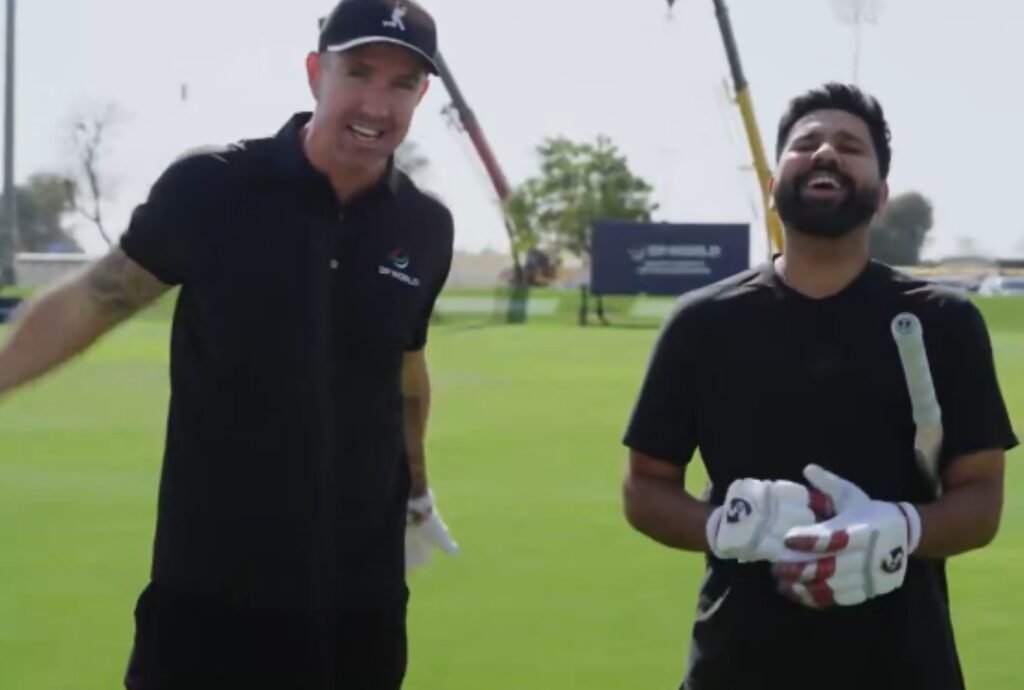 SamacharToday.co.in - रोहित शर्मा ने रोमांचक बैटिंग चैलेंज में पीटरसन को पछाड़ा - Image Credited by The Economic Times