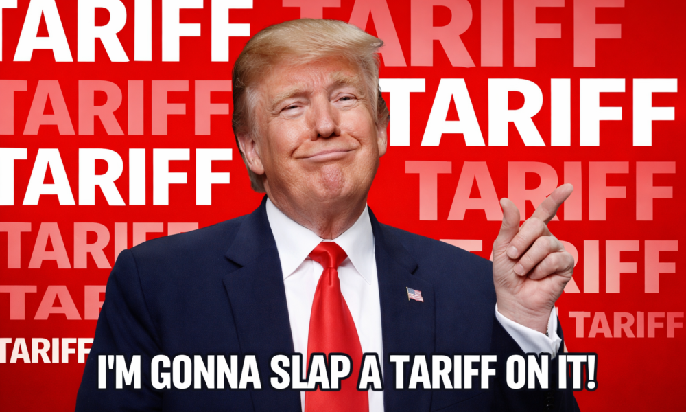 SamacharToday.co.in - अमेरिका कुछ देशों पर टैरिफ बढ़ाकर 15 प्रतिशत करेगा - AI Generated Image