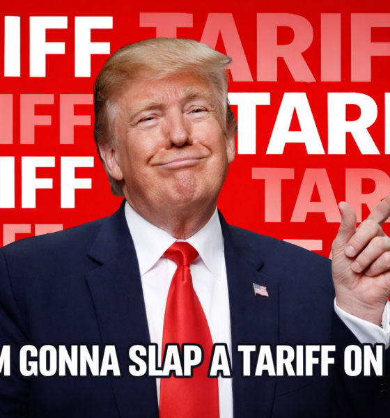 SamacharToday.co.in - अमेरिका कुछ देशों पर टैरिफ बढ़ाकर 15 प्रतिशत करेगा - AI Generated Image