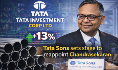 SamacharToday.co.in - एन चंद्रशेखरन के कार्यकाल की चर्चा से टाटा इन्वेस्टमेंट में उछाल - AI Generated Image