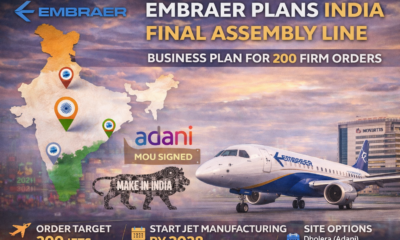 SamacharToday.co.in - एम्ब्रेयर ने भारत में निर्माण हेतु 200 विमानों के ऑर्डर मांगे - AI Generated Image Credited