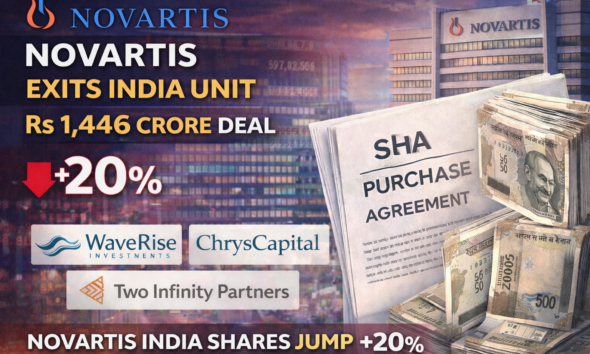 SamacharToday.co.in - नोवार्टिस बड़े सौदे के साथ भारतीय इकाई से बाहर - AI Generated Image