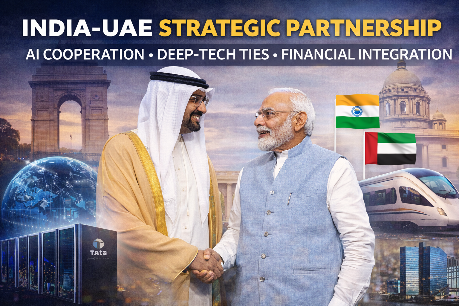 SamacharToday.co.in - भारत और यूएई ने एआई और स्वास्थ्य संबंधों को दी मजबूती - AI Generated Image