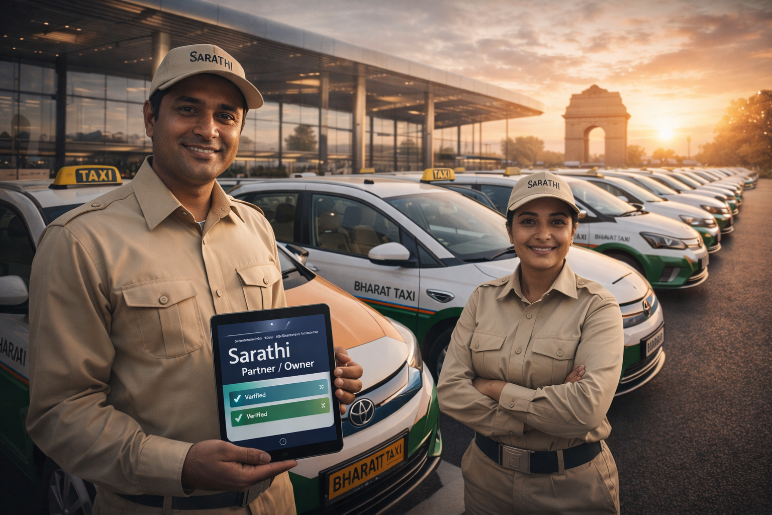 Samachartoday.co.in - अमित शाह ने 'भारत टैक्सी' का किया आगाज चालकों को बनाया मालिक - AI Generated Image