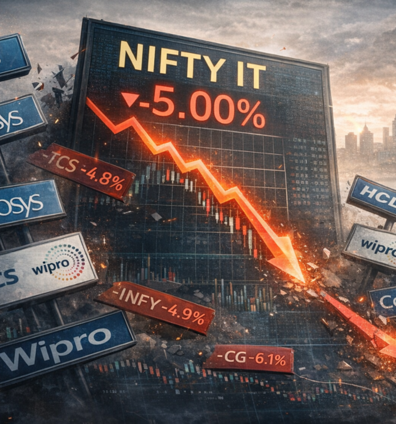 Samachartoday.co.in - एआई और अमेरिकी आंकड़ों के दबाव में आईटी शेयर धराशायी - AI Generated Image