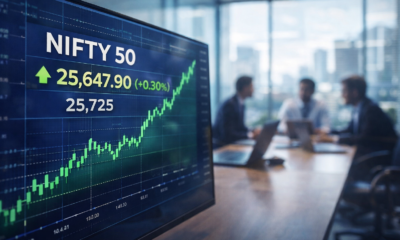 Samachartoday.co.in - निफ्टी 50 में मामूली बढ़त, अडानी पोर्ट्स चमका - AI Generated Image