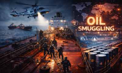 SamacharToday.co.in - भारतीय तटरक्षक बल ने अरब सागर में अंतरराष्ट्रीय तेल तस्करी गिरोह का किया भंडाफोड़ - AI Generated Iamge