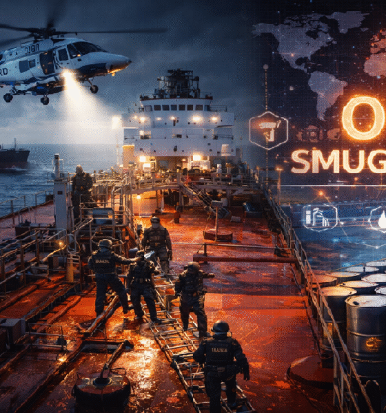 SamacharToday.co.in - भारतीय तटरक्षक बल ने अरब सागर में अंतरराष्ट्रीय तेल तस्करी गिरोह का किया भंडाफोड़ - AI Generated Iamge