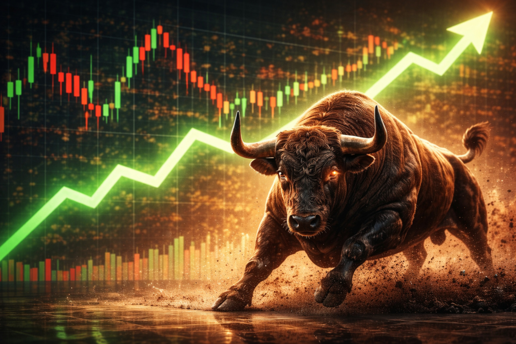 SamacharToday.co.in - सेंसेक्स में 900 अंकों का उछाल ईरान युद्ध के बीच बाजार में तेजी क्यों - AI Generated Image