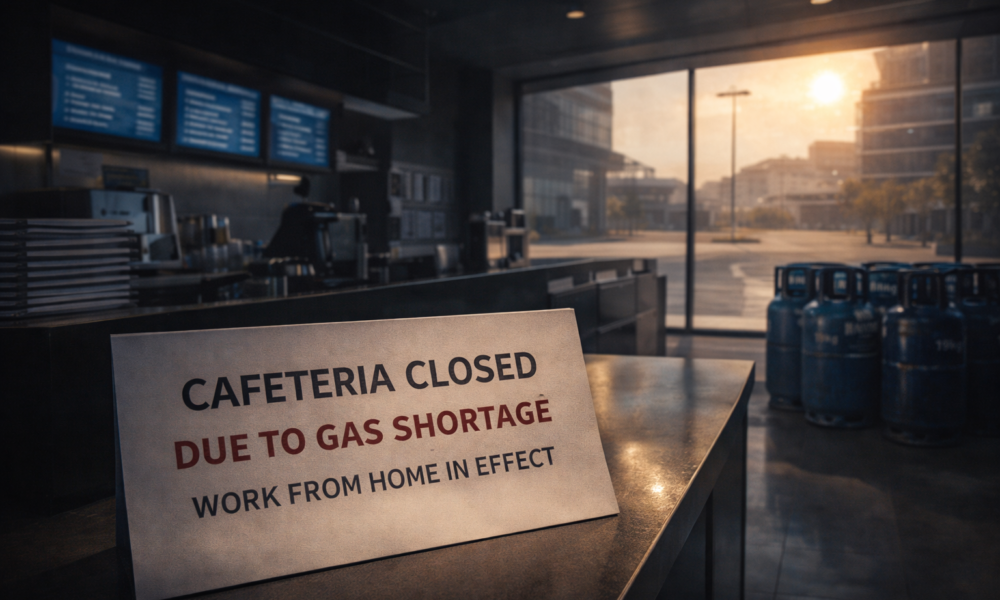 SamacharToday.co.in - LPG संकट के कारण IT हब में फिर से 'वर्क फ्रॉम होम' का दौर शुरू - AI Generated Image