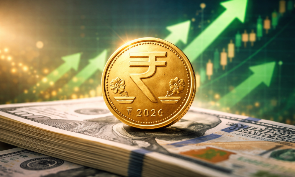 SamacharToday.co.in - आरबीआई के नए नियमों से रुपये में आई जोरदार बढ़त - AI Generated Image