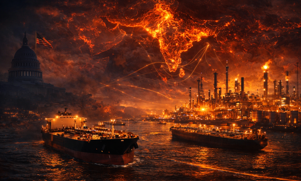 SamacharToday.co.in - तेल बाजार को स्थिर करने के लिए अमेरिका ने मांगी भारत की मदद - AI Generated Image