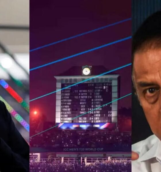 SamacharToday.co.in - लेजर शो को लेकर गावस्कर-शास्त्री ने आईसीसी को घेरा - Image Credited by Times NOW