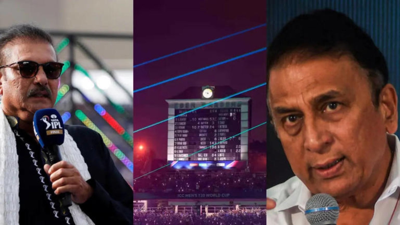 SamacharToday.co.in - लेजर शो को लेकर गावस्कर-शास्त्री ने आईसीसी को घेरा - Image Credited by Times NOW