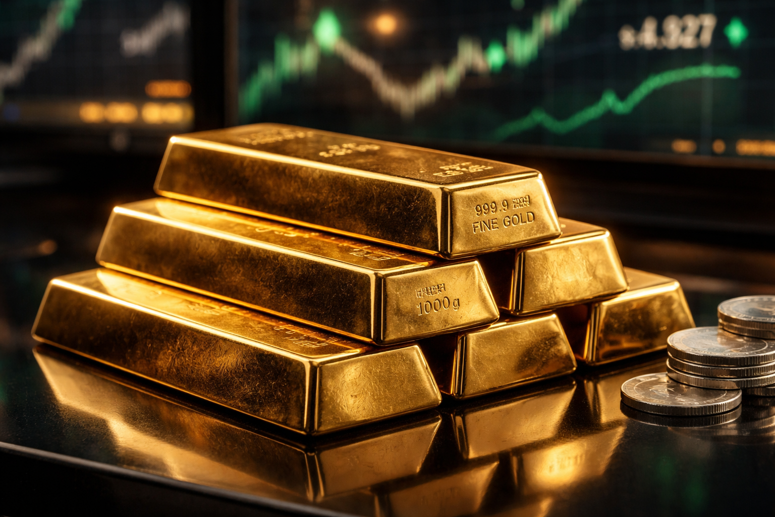 SamacharToday.co.in - वैश्विक आर्थिक अनिश्चितता के बीच सोने में सुधार - AI Generated Image