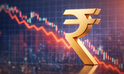 SamacharToday.co.in - वैश्विक संघर्ष के बीच रुपया रिकॉर्ड निचले स्तर पर - AI Generated Image