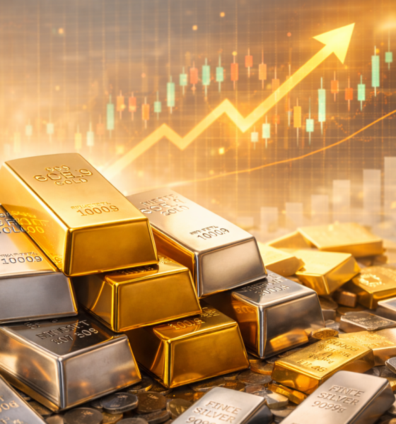 SamacharToday.co.in - शांति की उम्मीदों से सोना-चांदी ईटीएफ में उछाल - AI Generated Image