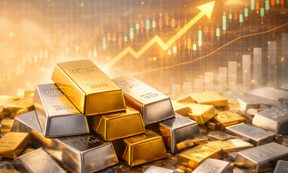 SamacharToday.co.in - शांति की उम्मीदों से सोना-चांदी ईटीएफ में उछाल - AI Generated Image