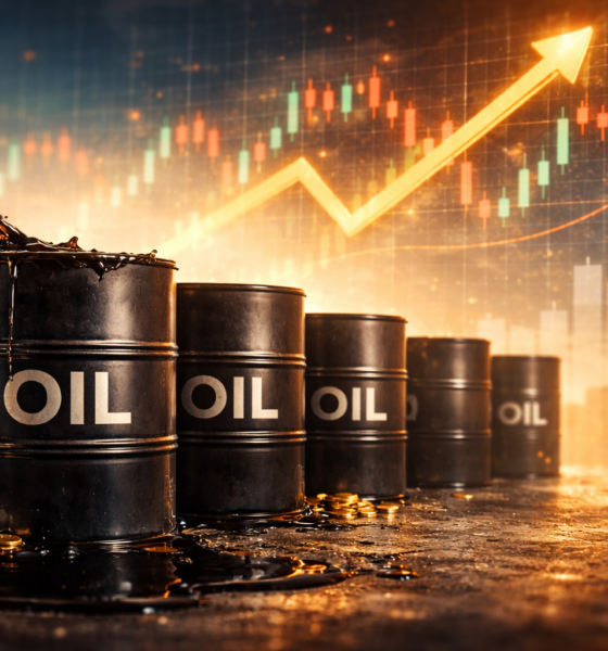 Samachartoday.co.in - मध्य पूर्व युद्ध के बीच वैश्विक तेल की कीमतों में 29% का भारी उछाल - AI Generated Image