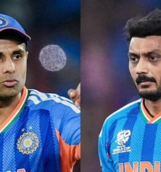 samacharToday.co.in - अहमदाबाद की रणनीतिक चूक पर सूर्यकुमार ने अक्षर से मांगी माफी - Image Credited by Hindustan Times