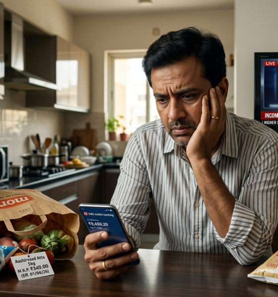 SamacharToday.co.in - 1 अप्रैल से महंगाई की मार जीवन स्तर होगा महंगा - AI Generated Image