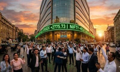 SamacharToday.co.in - अमेरिका-ईरान युद्धविराम से सेंसेक्स में भारी उछाल' - AI Generated Image