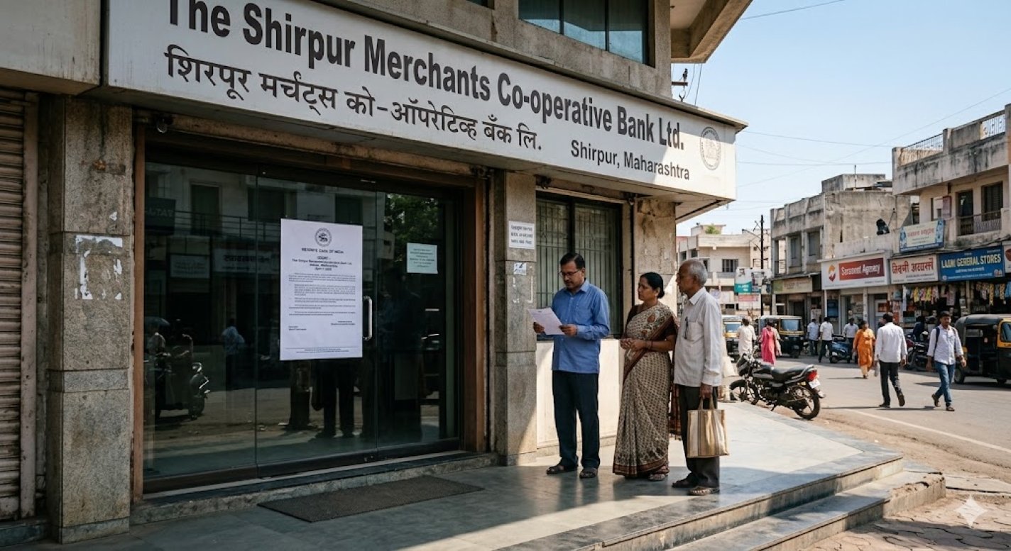 SamacharToday.co.in - आरबीआई ने इस बैंक का लाइसेंस किया रद्द आपका पैसा कितना सुरक्षित - AI Generated Image