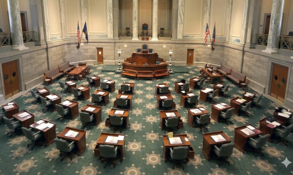 SamacharToday.co.in - मिसौरी सीनेट ने आयकर खत्म करने का प्रस्ताव पास किया - AI Generated Image