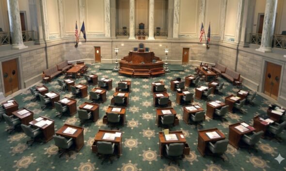 SamacharToday.co.in - मिसौरी सीनेट ने आयकर खत्म करने का प्रस्ताव पास किया - AI Generated Image