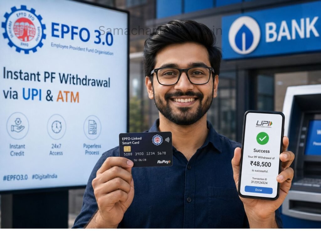 EPFO 3.0 का आगाज़ अब UPI और ATM से निकाल सकेंगे पीएफ का पैसा - SamacharToday.co.in